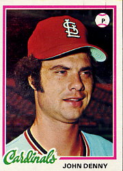 1978 Topps Baseball Cards      609     John Denny